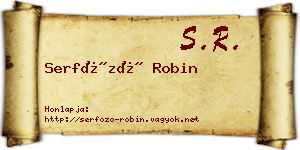 Serfőző Robin névjegykártya